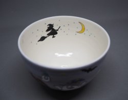 画像4: 紫地ハロウィン茶碗