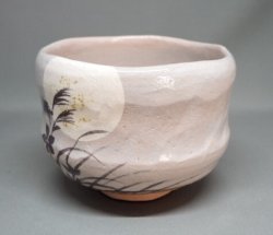 画像2: 秋草影絵茶碗　丸印