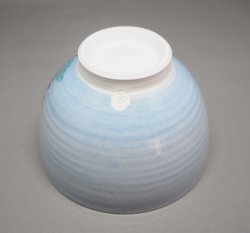 画像4: 青釉　紫陽花絵　茶碗