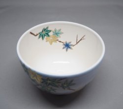 画像4: 青釉　青楓絵　茶碗