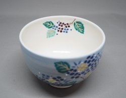 画像3: 青釉　紫陽花絵　茶碗