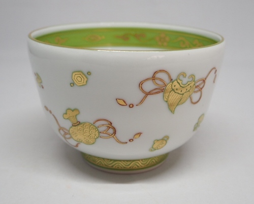 画像3: 鶸金襴手　宝絵茶碗