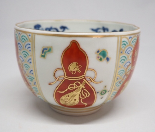 画像2: 金襴手　六瓢絵茶碗